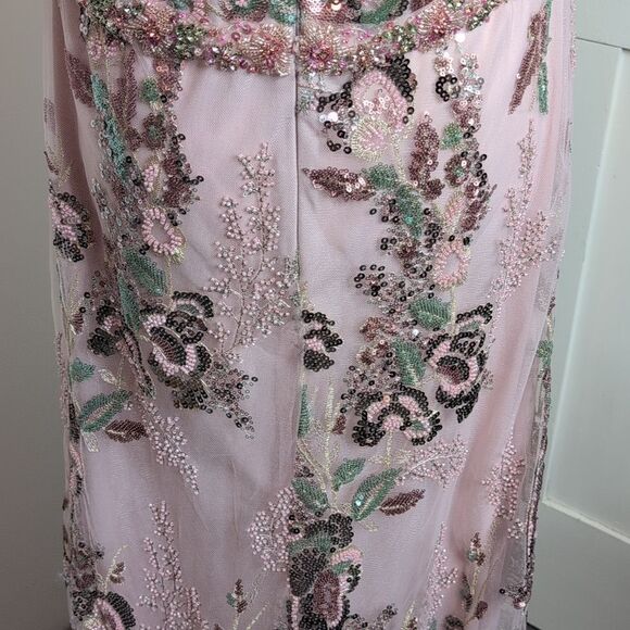Mac Duggal Size 14 Floral Embellished Short Sleeve Gown, NEW - Picture 13 of 15